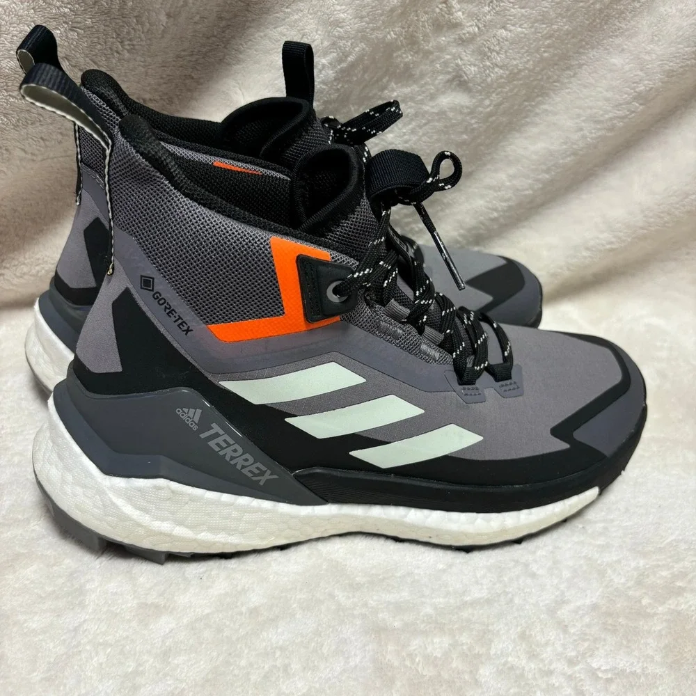 Adidas Womens Terrex Free Hiker 2.0 Gore Tex Hiking Shoes US 8.5 Gray‎ Boots